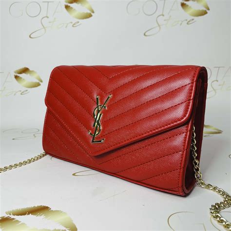 red YSL clutch